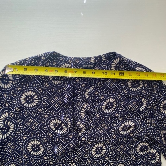 Lucky Brand Women's Navy Blue Button Down Rayon Oversized Tunic Size Small - Picture 12 of 12